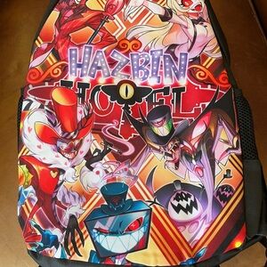 NEW Hazbin Hotel Graphic Red Multi-Color Backpack 18x12
